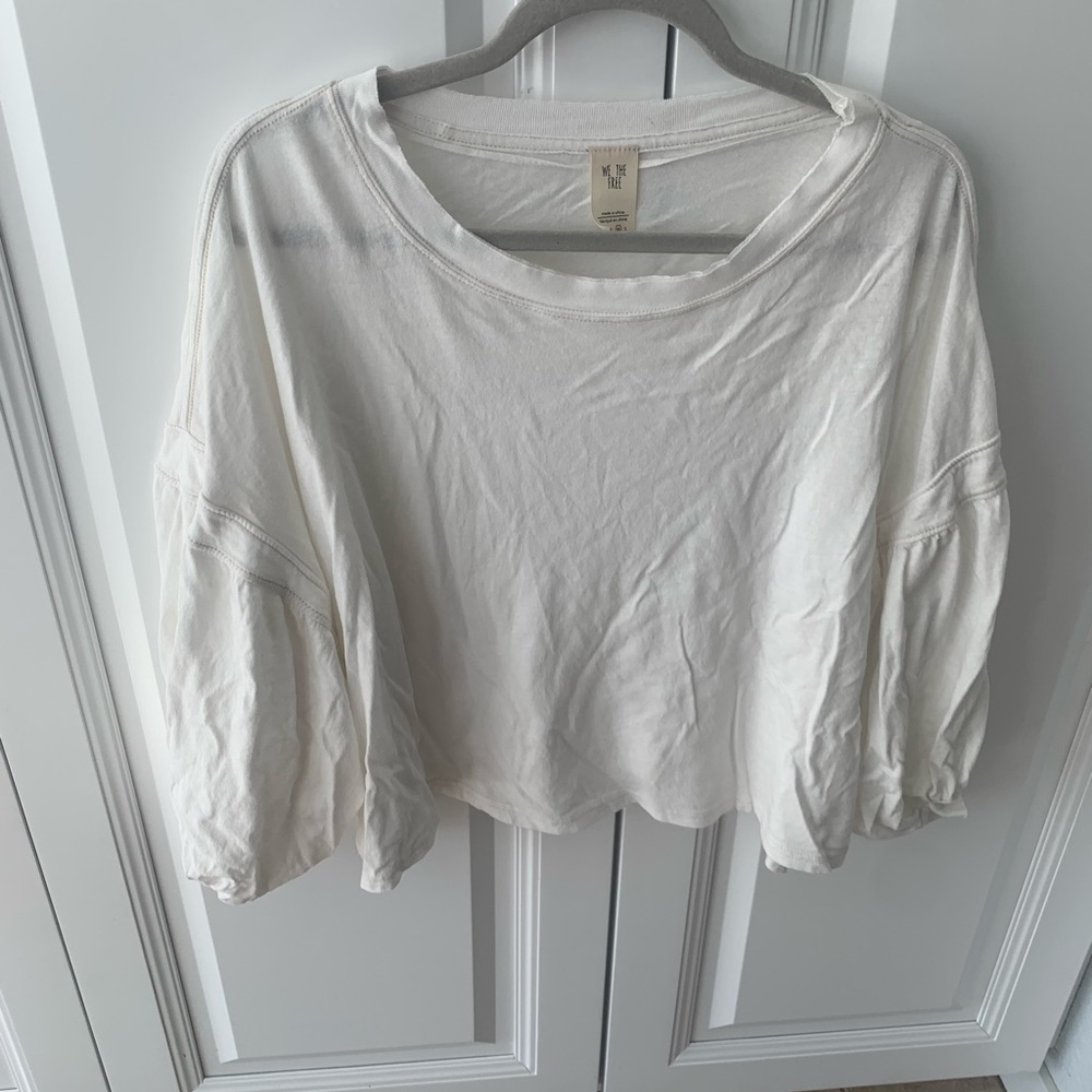 We the free. Free people long sleeve white shirt.